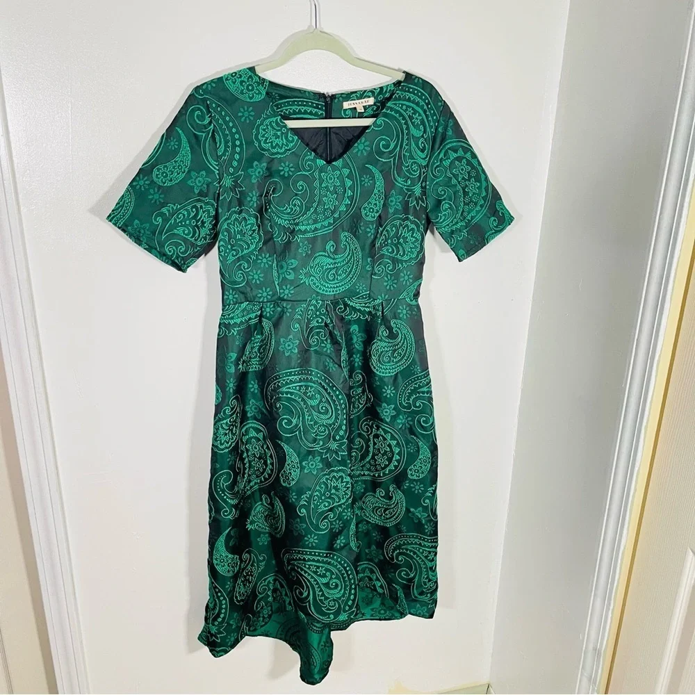 JessaKae Green Paisley Midi Dress - Picture 8 of 8